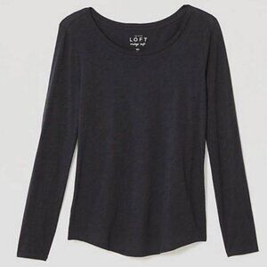 NWT - 2 LOFT Long Sleeve T-Shirts one black, one white